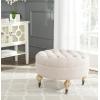Safavieh Clara Round Ottoman(Taupe)