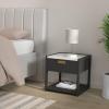 Safavieh Couture Adeline Dark Chocolate 1-drawer Storage Nightstand(Black)
