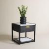 Safavieh Couture Adeline Dark Chocolate 1-drawer Storage Nightstand(Black)