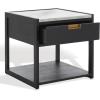 Safavieh Couture Adeline Dark Chocolate 1-drawer Storage Nightstand(Black)