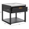 Safavieh Couture Adeline Dark Chocolate 1-drawer Storage Nightstand(Black)
