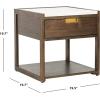 Safavieh Couture Adeline Dark Chocolate 1-drawer Storage Nightstand(Dark Chocolate)
