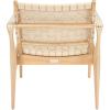 Safavieh Couture Dilan Brown and Black Woven Leather Safari Chair(White)
