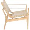 Safavieh Couture Dilan Brown and Black Woven Leather Safari Chair(White)
