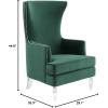 Safavieh Couture Geode Modern Wingback Chair(Forest Green)