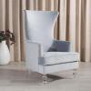 Safavieh Couture Geode Modern Wingback Chair(Light Silver)
