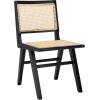 Safavieh Couture Hattie 19-inch Black and Natural Rattan Dining Chair (Set of 2)(Black / Natural)