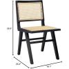 Safavieh Couture Hattie 19-inch Black and Natural Rattan Dining Chair (Set of 2)(Black / Natural)
