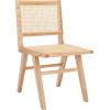 Safavieh Couture Hattie 19-inch Black and Natural Rattan Dining Chair (Set of 2)(Natural)