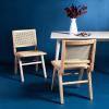 Safavieh Couture Hattie 19-inch Black and Natural Rattan Dining Chair (Set of 2)(Natural)
