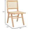 Safavieh Couture Hattie 19-inch Black and Natural Rattan Dining Chair (Set of 2)(Natural)