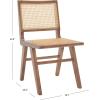 Safavieh Couture Hattie 19-inch Black and Natural Rattan Dining Chair (Set of 2)(Walnut)