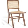 Safavieh Couture Hattie 19-inch Black and Natural Rattan Dining Chair (Set of 2)(Walnut)