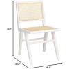 Safavieh Couture Hattie 19-inch Black and Natural Rattan Dining Chair (Set of 2)(White / Natural)