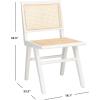 Safavieh Couture Hattie 19-inch Black and Natural Rattan Dining Chair (Set of 2)(White / Natural)