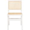 Safavieh Couture Hattie 19-inch Black and Natural Rattan Dining Chair (Set of 2)(White / Natural)