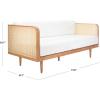 Safavieh Couture Helena French Mid-Century Natural and Beige Rattan Daybed(Natural)
