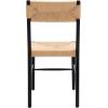 Safavieh Couture Home Collection Cody Black/Natural Rattan Living Room Dining Accent Chair (Fully Assembled) -Set of 2 SFV4104A-SET2(Black / Natural)
