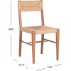 Safavieh Couture Home Collection Cody Black/Natural Rattan Living Room Dining Accent Chair (Fully Assembled) -Set of 2 SFV4104A-SET2(Natural)