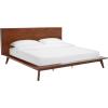 Safavieh Couture Home Collection Moxie Walnut Mid-Century No Box Spring Required King Bed SFV4112A-K-3BX