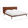Safavieh Couture Home Collection Moxie Walnut Mid-Century No Box Spring Required King Bed SFV4112A-K-3BX