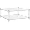 Safavieh Couture Home Isabelle Glam Silver Acrylic Coffee Table(Silver)