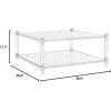 Safavieh Couture Home Isabelle Glam Silver Acrylic Coffee Table(Silver)