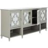 Safavieh Couture Home Juliette Contemporary Grey Mirrored Sideboard(Grey)