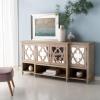Safavieh Couture Home Juliette Contemporary Grey Mirrored Sideboard(White)