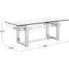 Safavieh Couture Home Montrelle Glam Silver Acrylic Glass Top Coffee Table