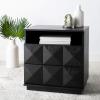 Safavieh Couture Home Patty Modern Black 2-drawer Nightstand(Black)