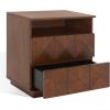 Safavieh Couture Home Patty Modern Black 2-drawer Nightstand(Light Acacia)