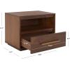 Safavieh Couture Mallory Dark Chocolate 1-Drawer Storage Nightstand(Brown)
