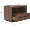 Safavieh Couture Mallory Dark Chocolate 1-Drawer Storage Nightstand(Dark Chocolate)