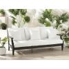 Safavieh Couture Patio Martinique Natural and White Wood Outdoor Sofa, Natural/White(Black)