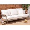 Safavieh Couture Patio Martinique Natural and White Wood Outdoor Sofa, Natural/White(Light Grey/Beige)