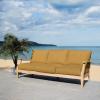 Safavieh Couture Patio Martinique Natural and White Wood Outdoor Sofa, Natural/White(Natural/Brown)