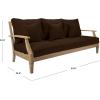 Safavieh Couture Patio Martinique Natural and White Wood Outdoor Sofa, Natural/White(Natural/Dark Brown)