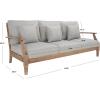 Safavieh Couture Patio Martinique Natural and White Wood Outdoor Sofa, Natural/White(Natural/Grey)