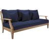 Safavieh Couture Patio Martinique Natural and White Wood Outdoor Sofa, Natural/White(Natural/Navy)
