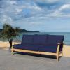 Safavieh Couture Patio Martinique Natural and White Wood Outdoor Sofa, Natural/White(Natural/Navy)