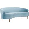 Safavieh Couture Primrose Glam Light Blue Velvet Curved Sofa(Light Blue)