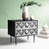 Safavieh Couture Tessie Black Bone Inlay 2-drawer Storage Nightstand