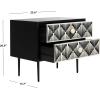 Safavieh Couture Tessie Black Bone Inlay 2-drawer Storage Nightstand