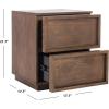 Safavieh Couture Zeus Natural 2-drawer Storage Nightstand(Medium Oak)