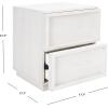 Safavieh Couture Zeus Natural 2-drawer Storage Nightstand(White Washed)