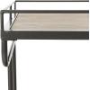 Safavieh Dawson Bar Cart, Rustic Oak/White(Rustic Oak / Gunmetal)