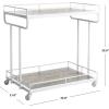 Safavieh Dawson Bar Cart, Rustic Oak/White(Rustic Oak / White)
