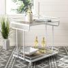 Safavieh Dawson Bar Cart, Rustic Oak/White(Rustic Oak / White)