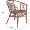 Safavieh Home Adriana Coastal White Rattan (Set of 2) Accent Chair (ACH6505B-SET2)(Grey White Wash)
